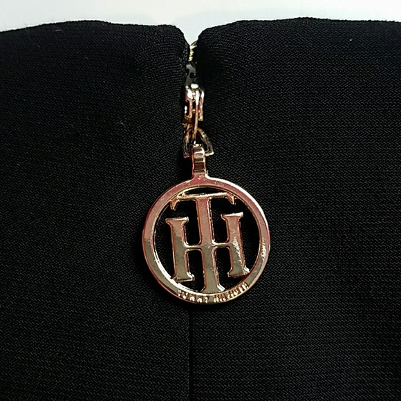 NWT Tommy Hilfiger Solid Black Cold Shoulder Dress - Picture 6 of 8